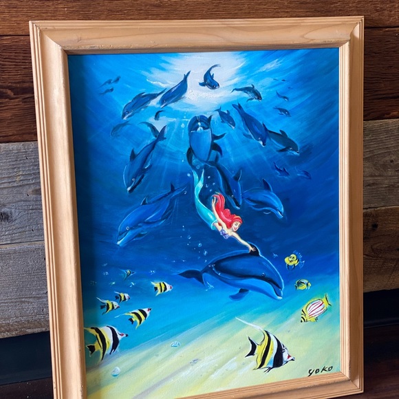 Yoko signed little mermaid painting - Picture 4 of 5